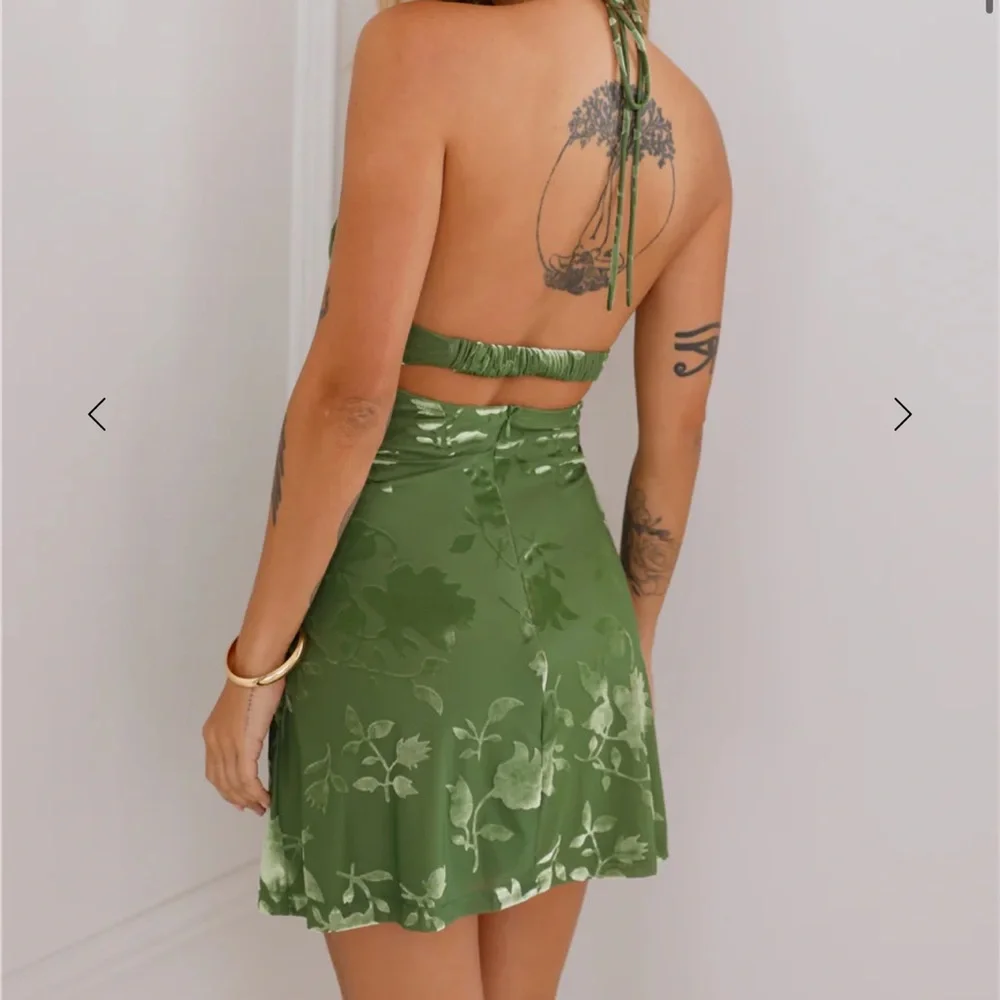 Hello Molly Green Floral Mini Dress - Picture 5 of 5